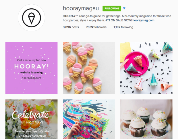 hooray magazine instagram celebration entertaining